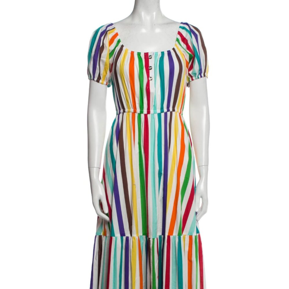 Caroline Constas Striped Long Dress
